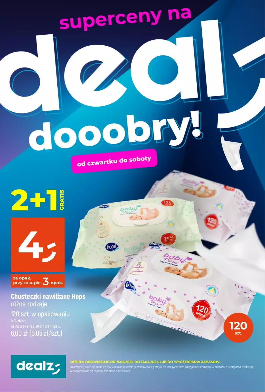 Gazetka promocyjna Dealz - na deal dooobry! - ważna 11.04 do 13.04.2024 - strona 1 - produkty: Chusteczki, Gra