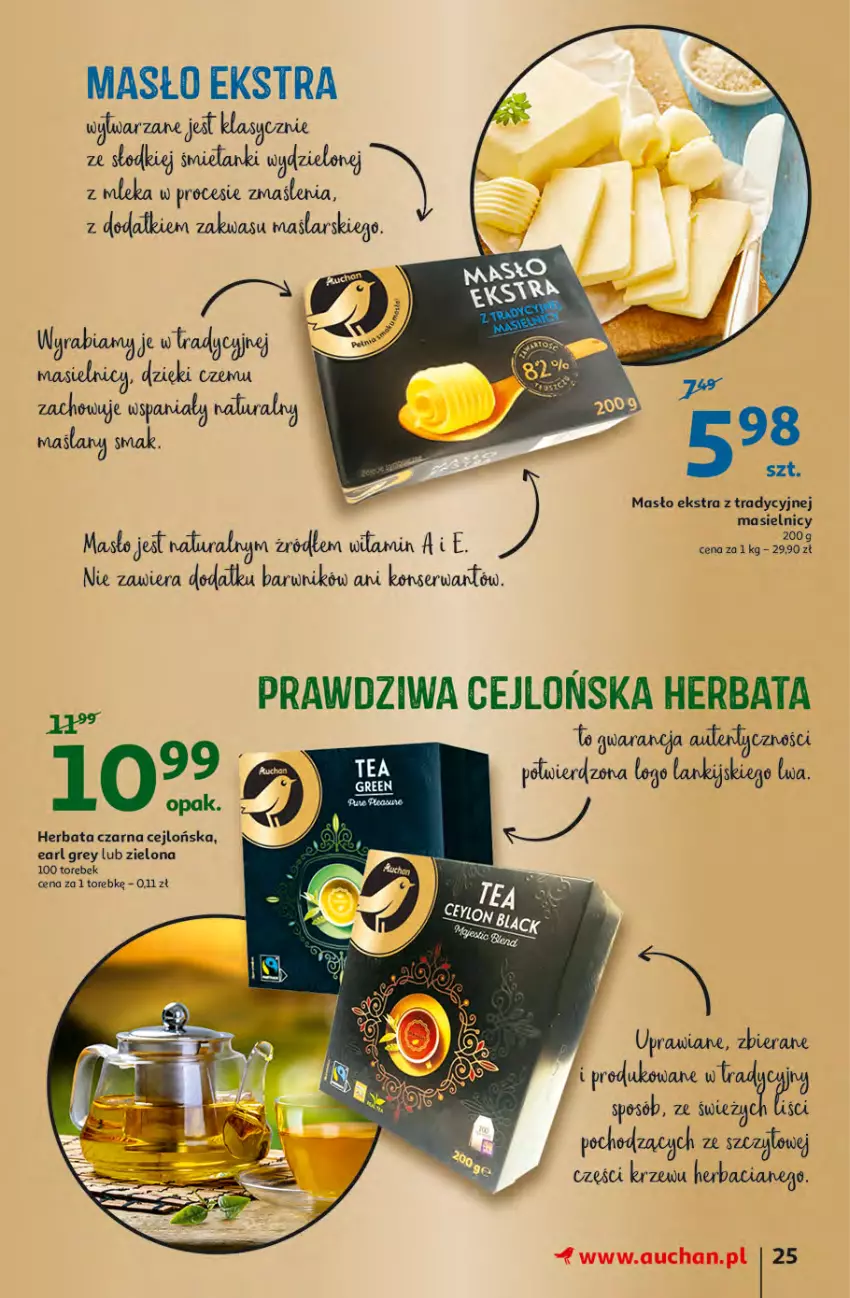 Gazetka promocyjna Auchan - Małe Ceny Hipermarkety - ważna 04.01 do 12.01.2022 - strona 25 - produkty: Earl Grey, Gra, Herbata, Herbata czarna, Lanki, Masło, Ser