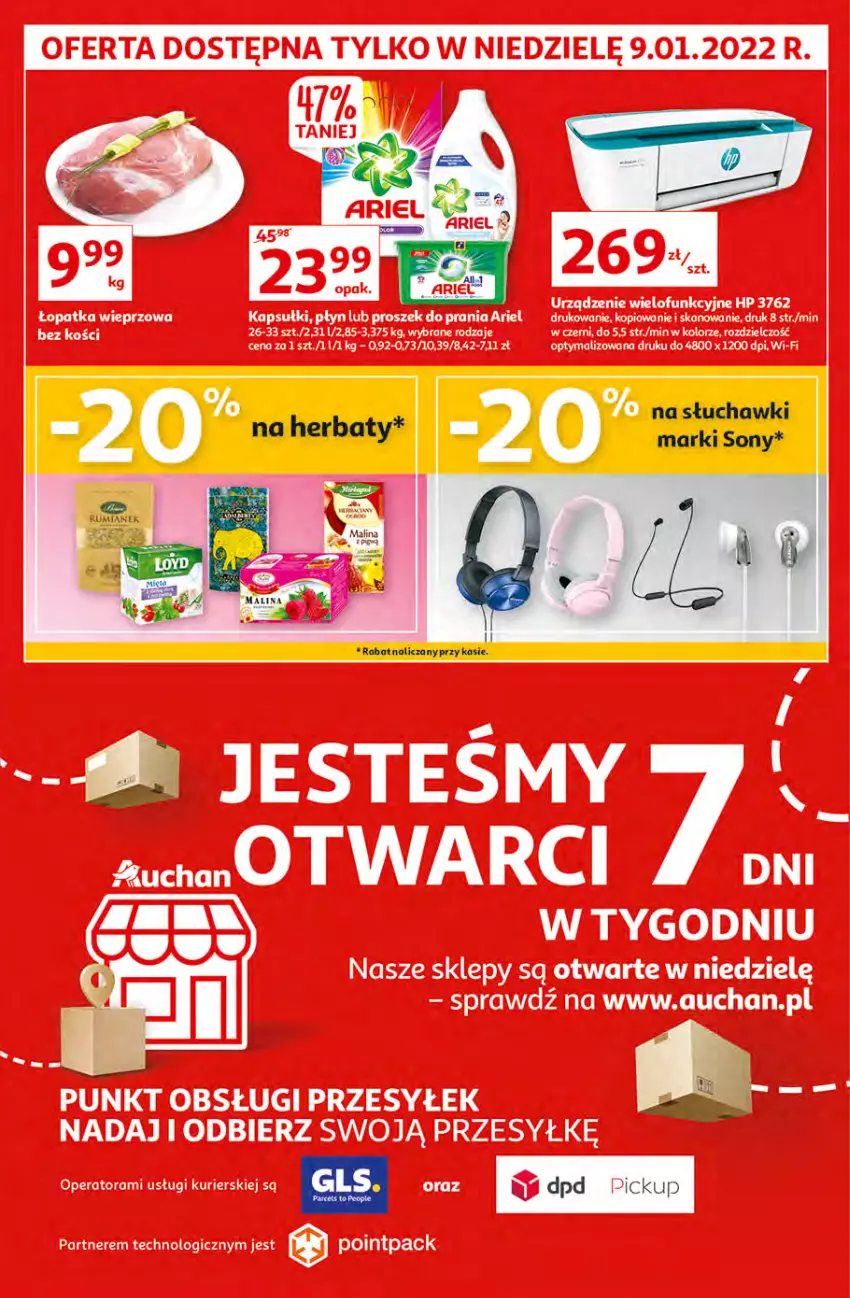 Gazetka promocyjna Auchan - Małe Ceny Hipermarkety - ważna 04.01 do 12.01.2022 - strona 3 - produkty: Słuchawki, Sony