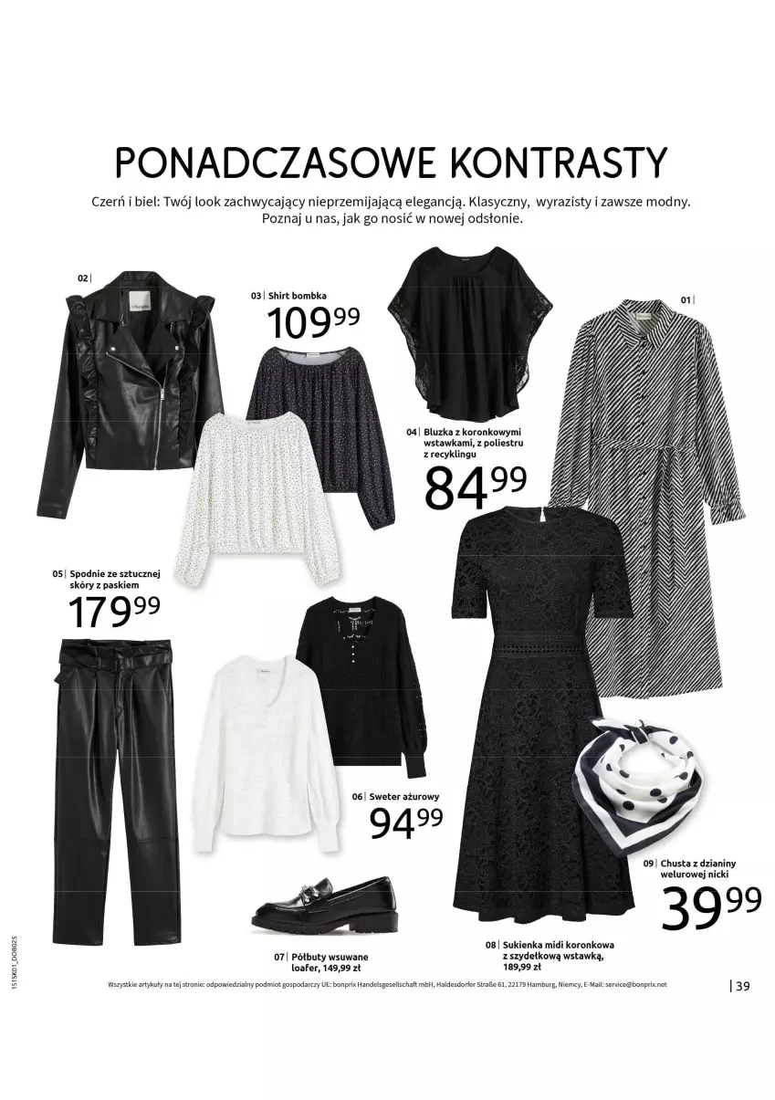 Gazetka promocyjna Bonprix - DŻINSOWE TRENDY - ważna 24.01 do 20.03.2025 - strona 41 - produkty: Buty, Chusta, Półbuty, Ser, Spodnie, Sukienka, Sweter