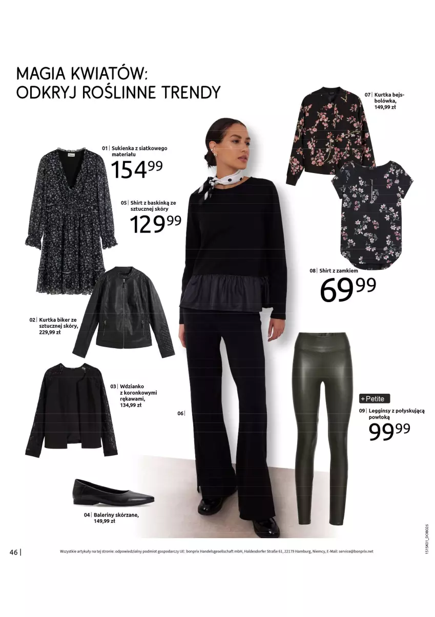 Gazetka promocyjna Bonprix - DŻINSOWE TRENDY - ważna 24.01 do 20.03.2025 - strona 48 - produkty: Baleriny, Gin, Kawa, Kurtka, Legginsy, Ser, Sukienka, Wdzianko