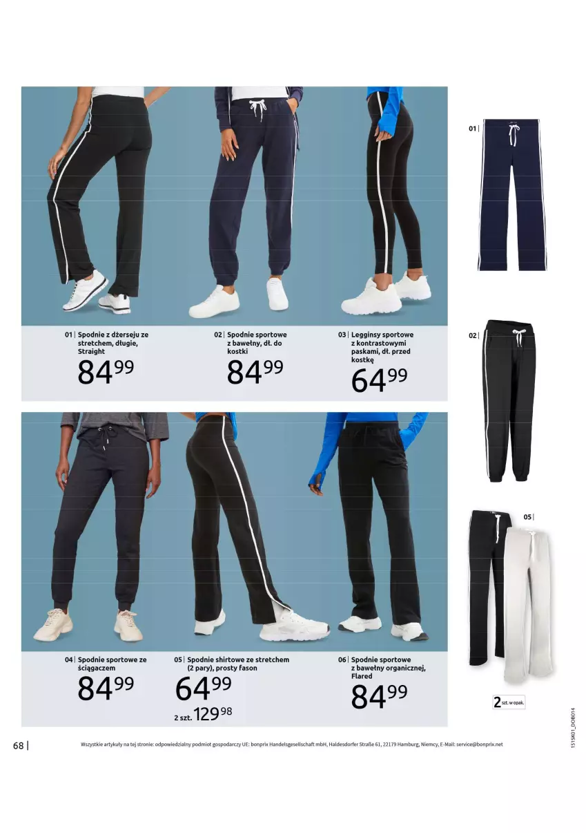 Gazetka promocyjna Bonprix - DŻINSOWE TRENDY - ważna 24.01 do 20.03.2025 - strona 70 - produkty: Fa, Gin, Legginsy, Por, Ser, Spodnie, Spodnie sportowe, Sport