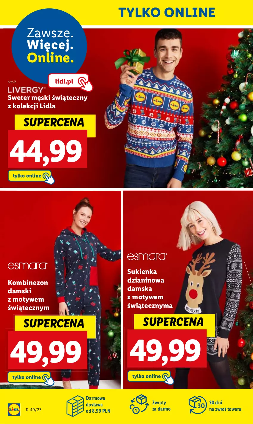 Gazetka promocyjna Lidl - GAZETKA - ważna 04.12 do 09.12.2023 - strona 12 - produkty: Kombinezon, Sukienka, Sweter