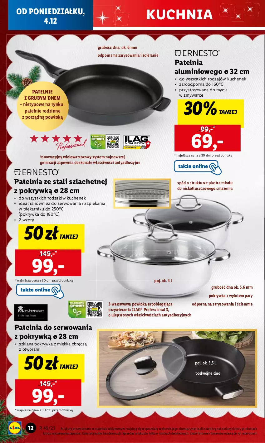 Gazetka promocyjna Lidl - GAZETKA - ważna 04.12 do 09.12.2023 - strona 16 - produkty: Kuchnia, LANA, Patelnia, Piekarnik, Por, Ser