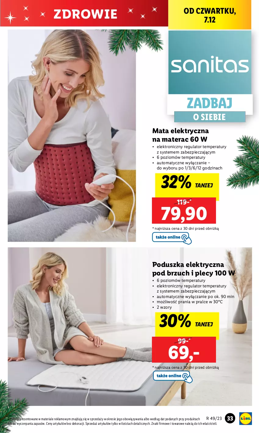 Gazetka promocyjna Lidl - GAZETKA - ważna 04.12 do 09.12.2023 - strona 37 - produkty: Materac, Piec, Poduszka, Poduszka elektryczna, Tera, Zdrowie