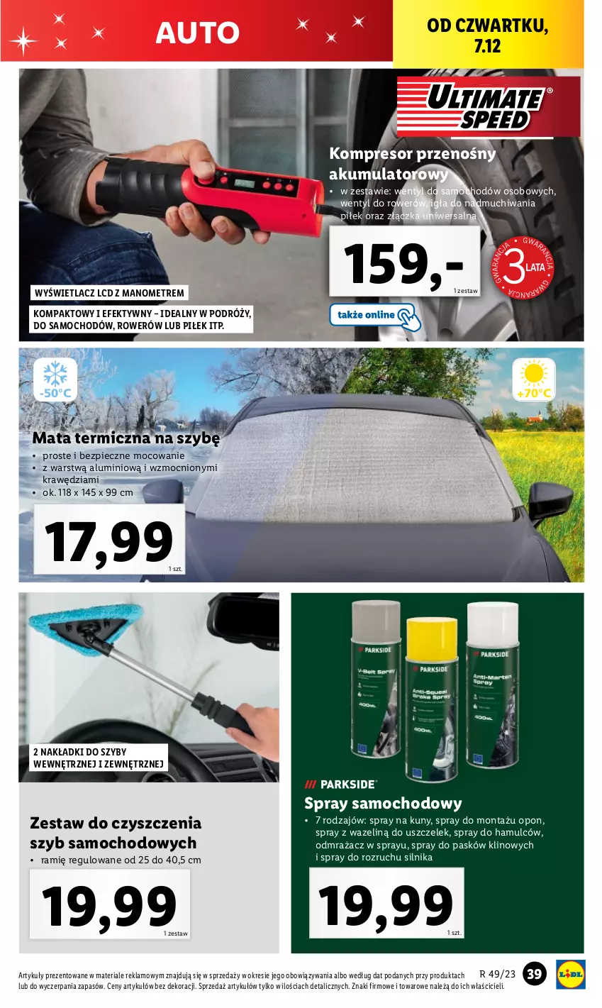 Gazetka promocyjna Lidl - GAZETKA - ważna 04.12 do 09.12.2023 - strona 43 - produkty: Akumulator, Kompresor, Piec, Rower