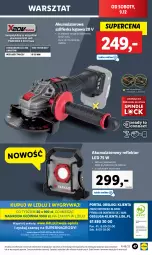 Gazetka promocyjna Lidl - GAZETKA - Gazetka - ważna od 09.12 do 09.12.2023 - strona 51 - produkty: Parkside, Ser, Gry, Reflektor LED, Walizka, Szlifierka kątowa, Mola, Szlifierka, Reflektor, Akumulator