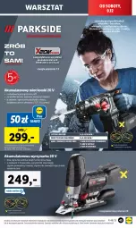 Gazetka promocyjna Lidl - GAZETKA - Gazetka - ważna od 09.12 do 09.12.2023 - strona 53 - produkty: Parkside, Lampa robocza LED, Ser, Gra, Wyrzynarka, Młot, Lampa, Akumulator