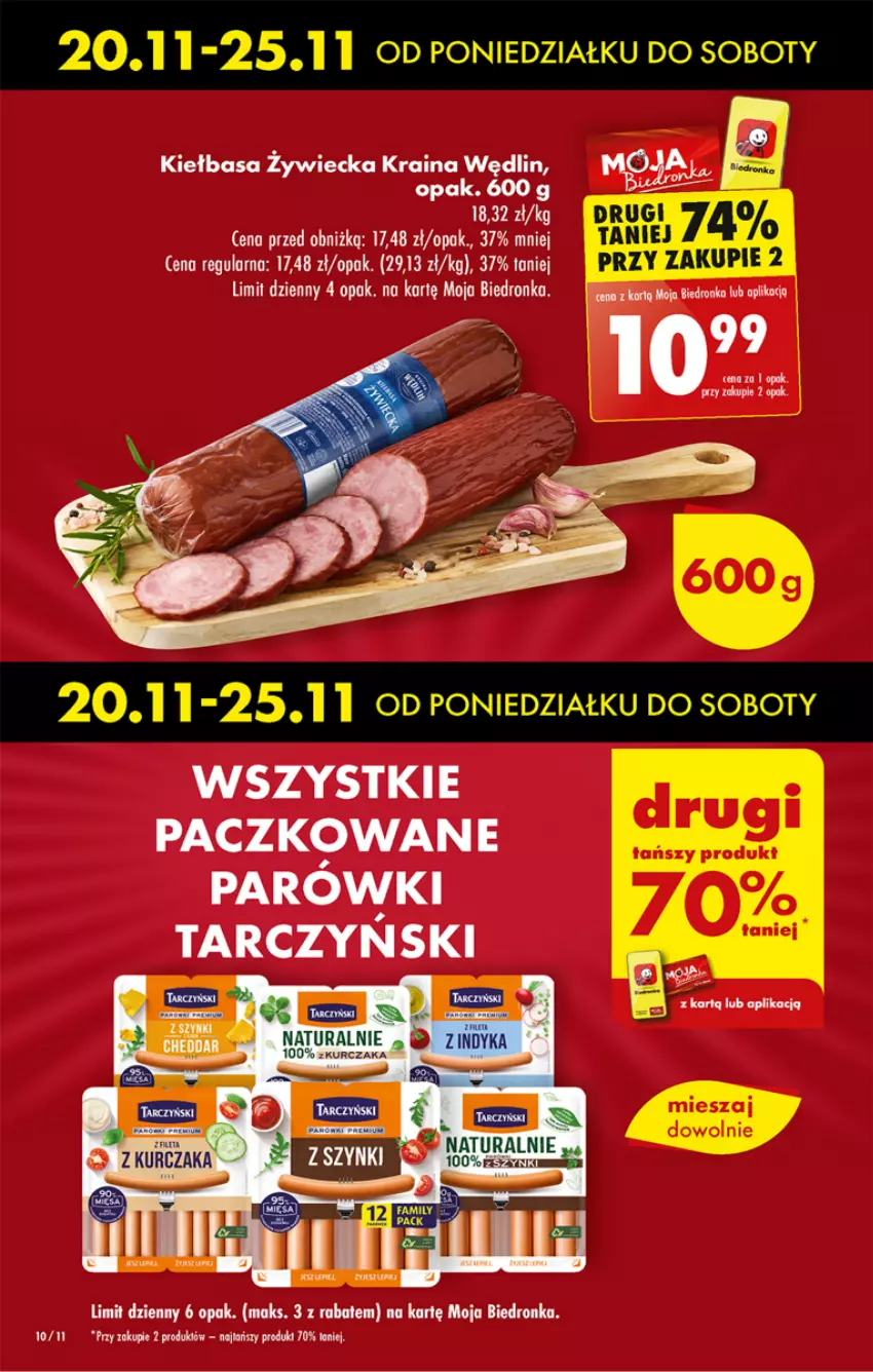 Gazetka promocyjna Biedronka - Od czwartku - ważna 23.11 do 29.11.2023 - strona 10 - produkty: Dron, Kiełbasa, Parówki, Tarczyński