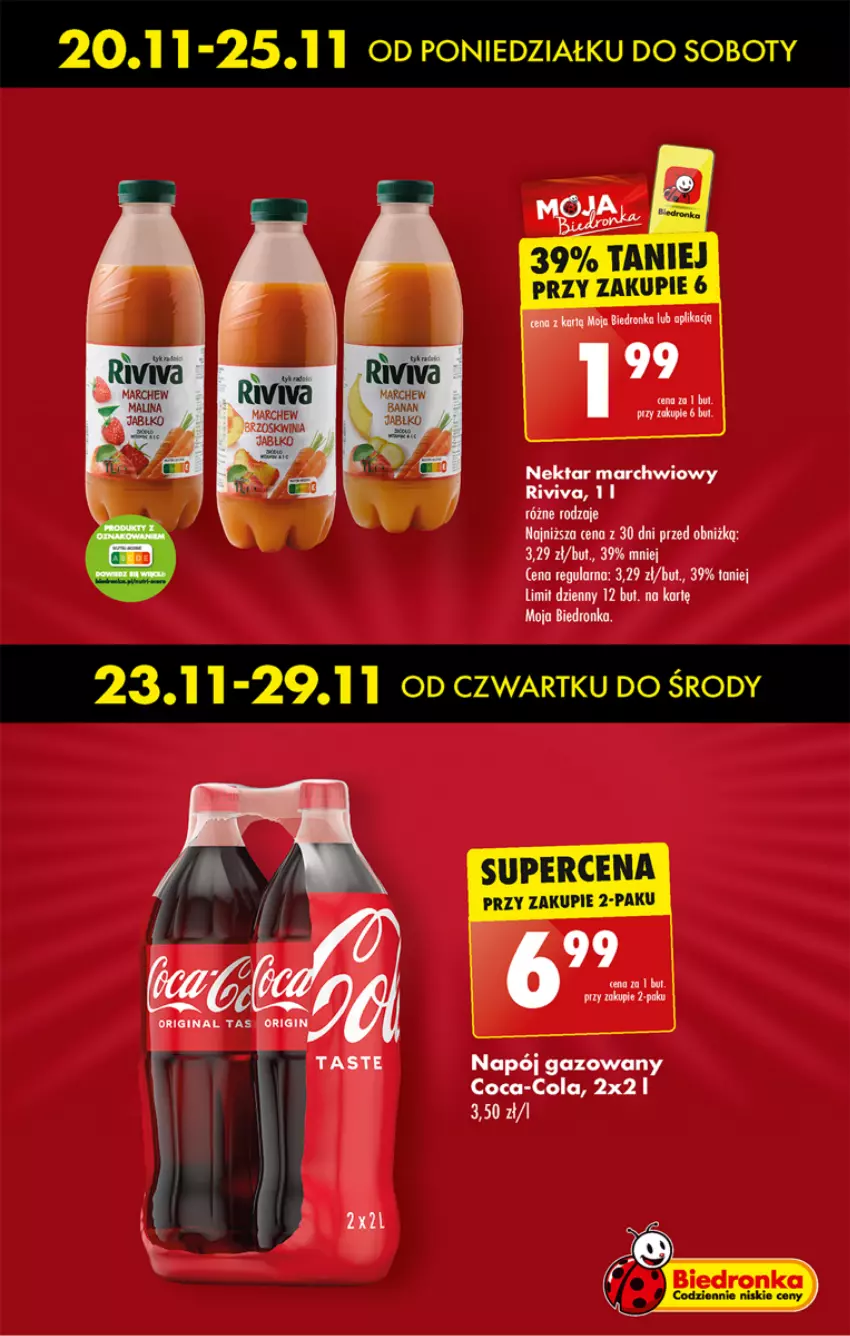 Gazetka promocyjna Biedronka - Od czwartku - ważna 23.11 do 29.11.2023 - strona 13 - produkty: Coca-Cola, Dron, Napój, Napój gazowany, Nektar