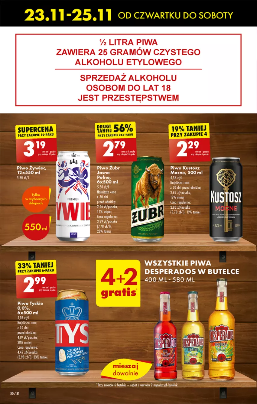 Gazetka promocyjna Biedronka - Od czwartku - ważna 23.11 do 29.11.2023 - strona 50 - produkty: Desperados, Feta, Gra, Piwa, Piwo, Tyskie