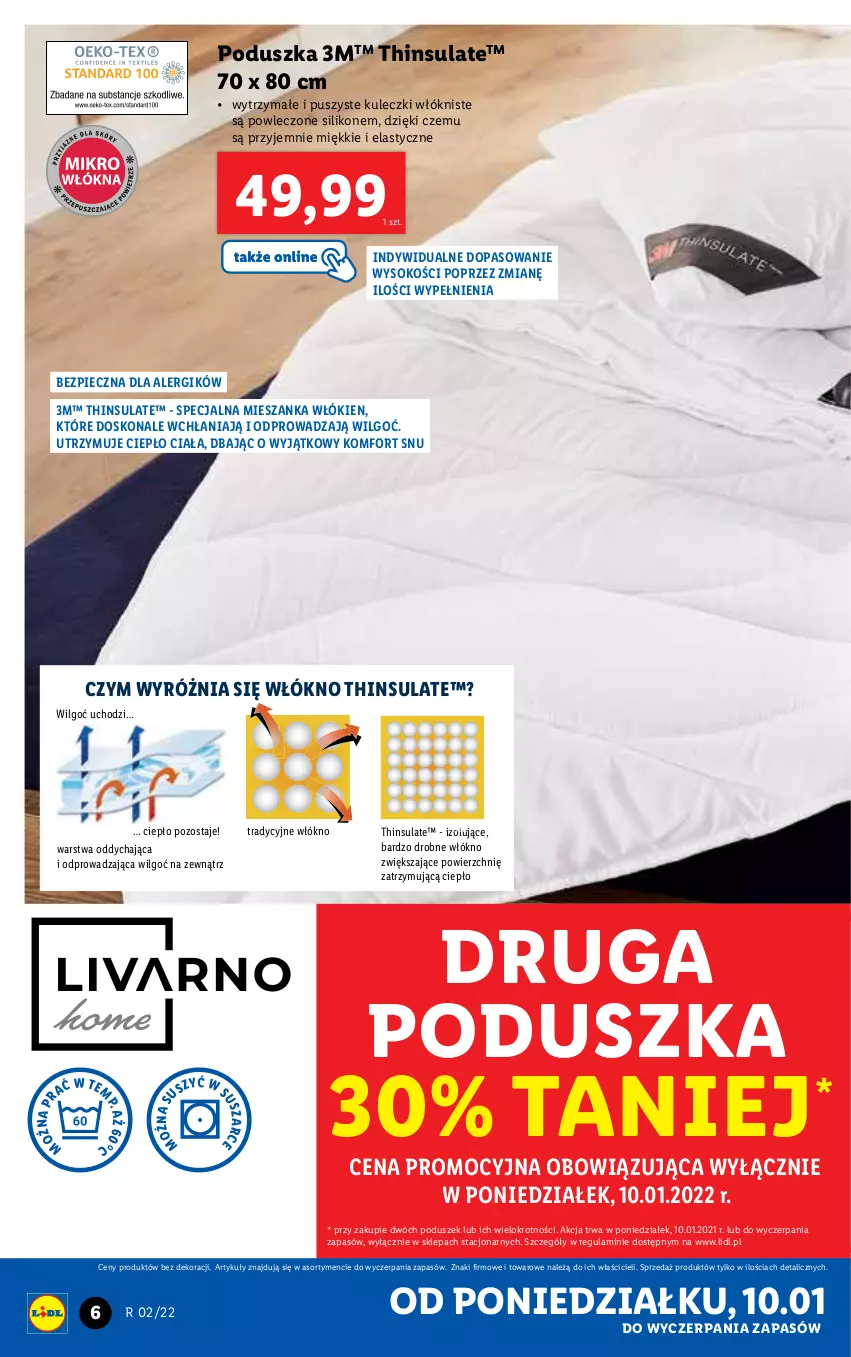 Gazetka promocyjna Lidl - GAZETKA - ważna 10.01 do 16.01.2022 - strona 6 - produkty: LG, Piec, Poduszka, Sok