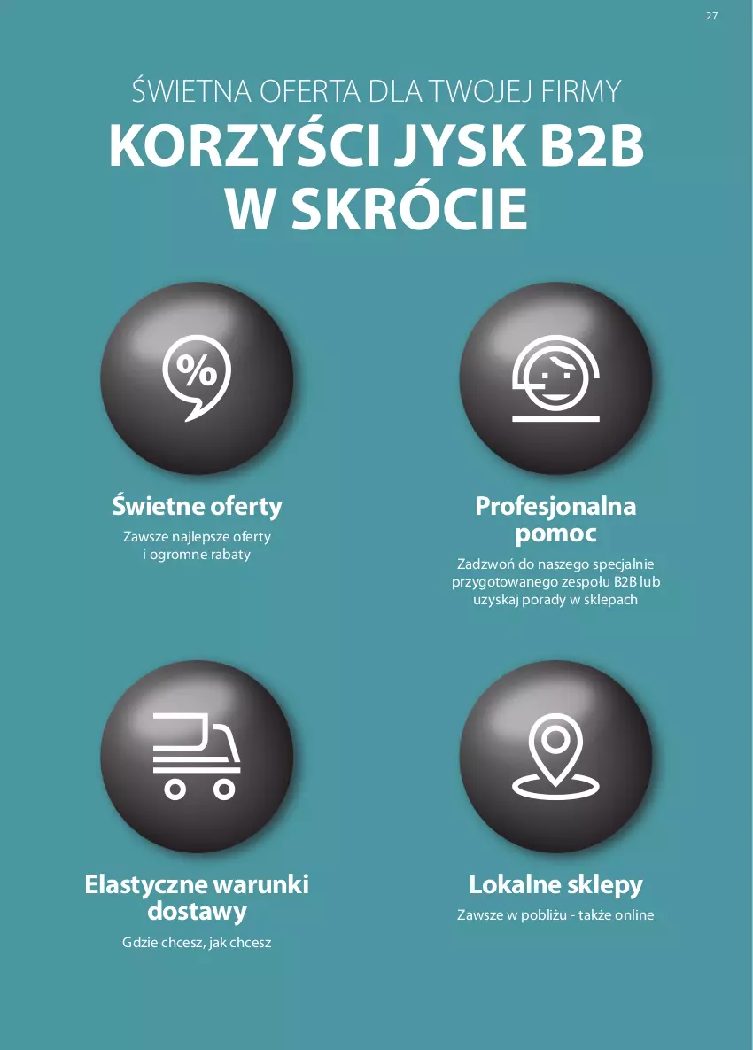 Gazetka promocyjna Jysk - Katalog Business to Business - ważna 01.09.2021 do 28.02.2022 - strona 27 - produkty: O nas, Por