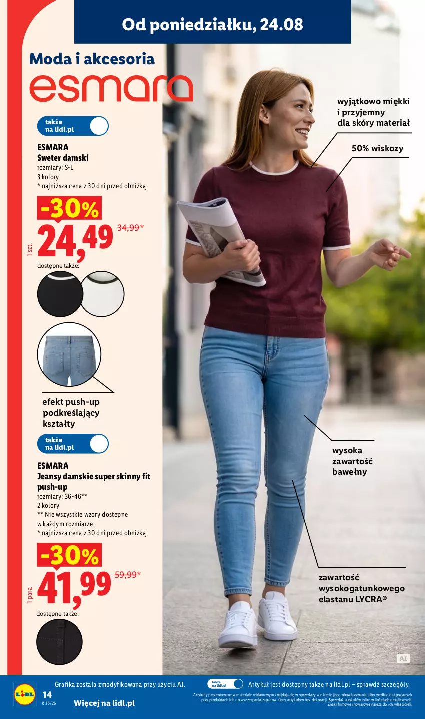 Gazetka promocyjna Lidl - Gazetka ważna od 24.08. do 30.08. - ważna 24.08 do 30.08.2026 - strona 14 - produkty: Gra, Grafika, Moda, Sok, Sweter