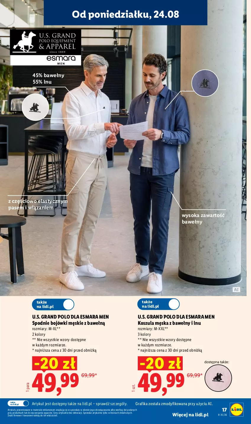 Gazetka promocyjna Lidl - Gazetka ważna od 24.08. do 30.08. - ważna 24.08 do 30.08.2026 - strona 17 - produkty: Gra, Grafika, Kosz, Koszula, Sok, Spodnie
