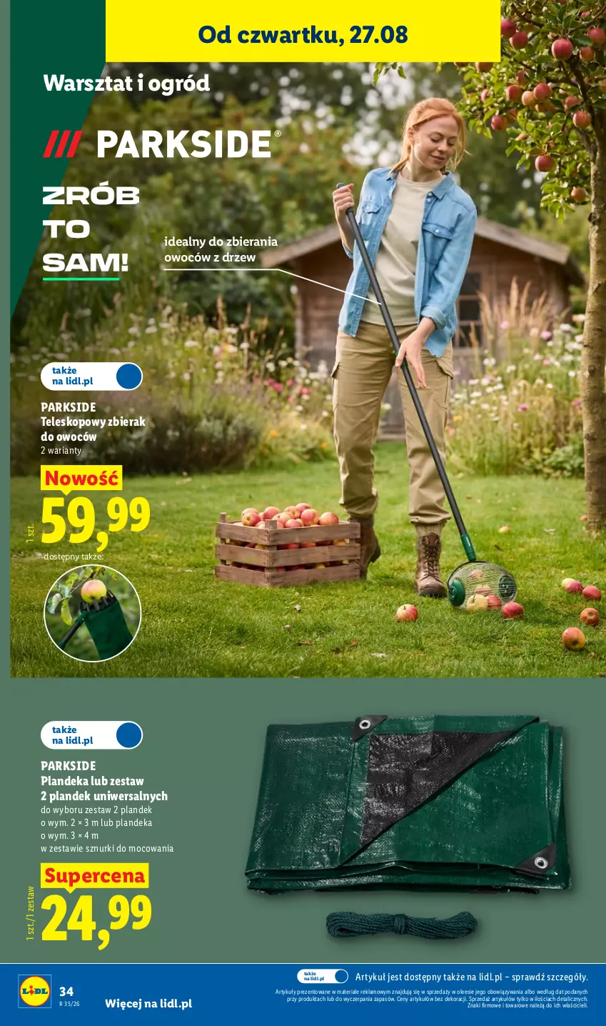 Gazetka promocyjna Lidl - Gazetka ważna od 24.08. do 30.08. - ważna 24.08 do 30.08.2026 - strona 40 - produkty: Ogród, Parkside, Teleskop