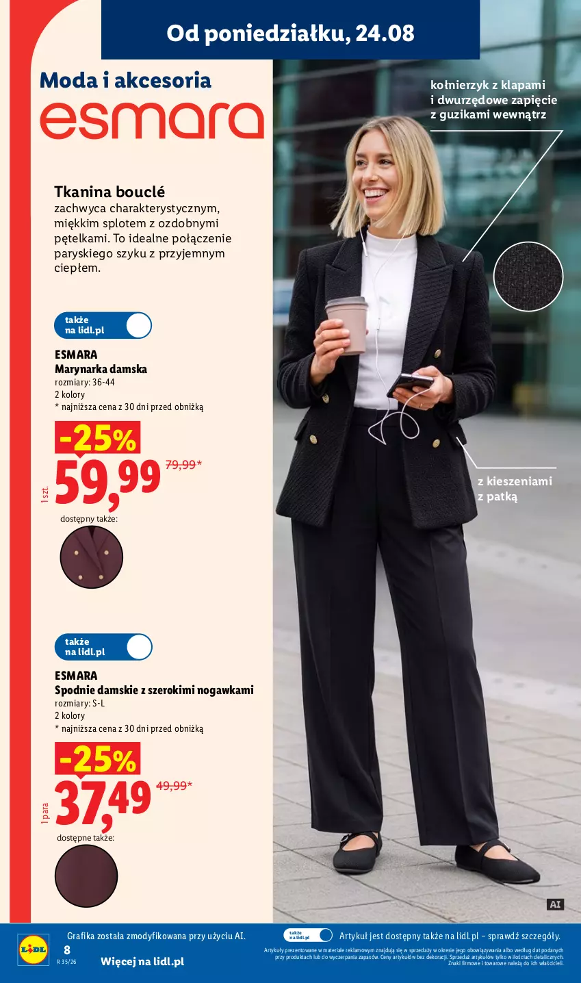 Gazetka promocyjna Lidl - Gazetka ważna od 24.08. do 30.08. - ważna 24.08 do 30.08.2026 - strona 8 - produkty: Gra, Grafika, Moda, Spodnie