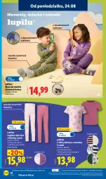 Gazetka promocyjna Lidl - Gazetka ważna od 24.08. do 30.08. - Gazetka - ważna od 30.08 do 30.08.2026 - strona 22 - produkty: Sok, Gin, Gra, T-shirt, Dres, Legginsy, Dzieci, Spodnie, Bluza, Spodnie dresowe, Grafika
