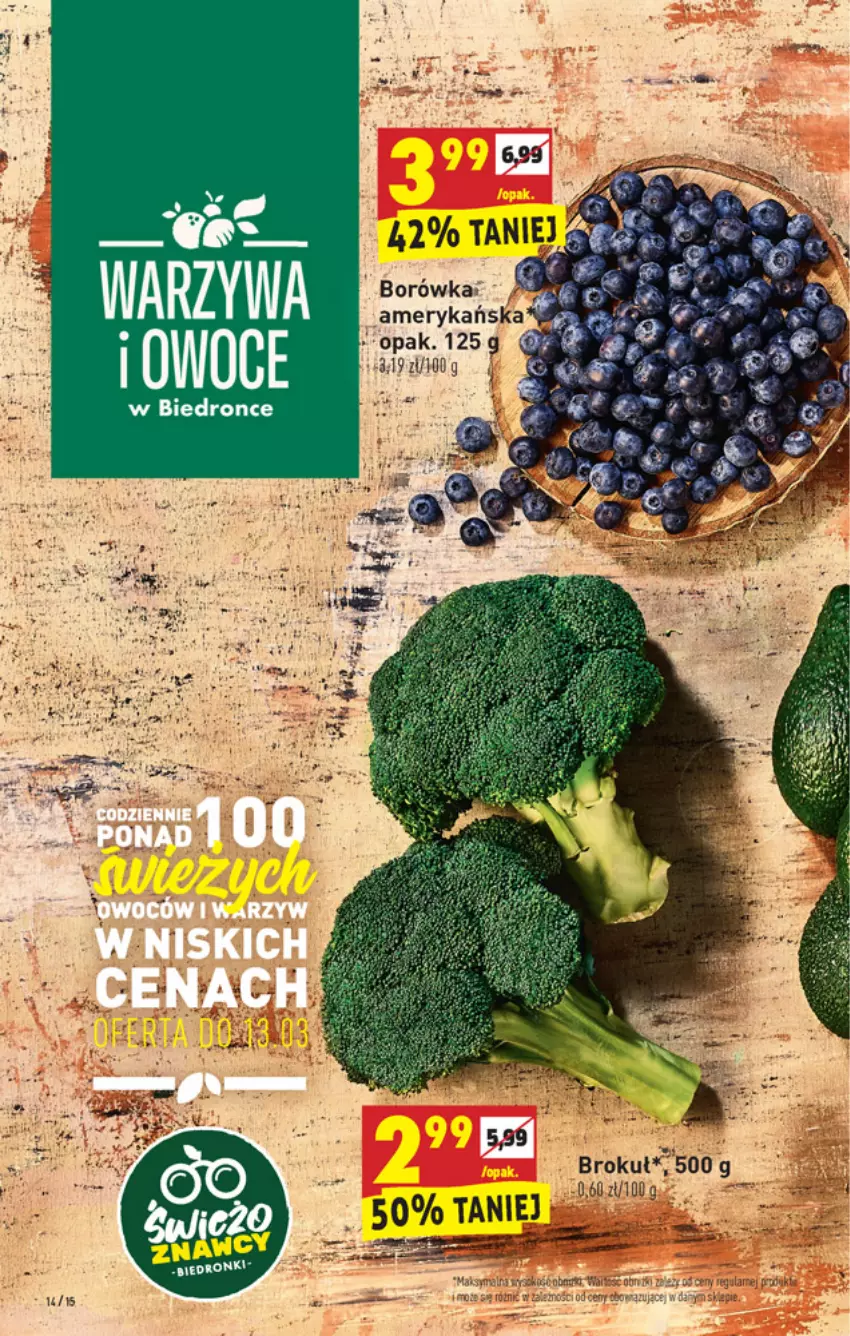 Gazetka promocyjna Biedronka - W tym tygodniu - ważna 11.03 do 17.03.2021 - strona 14 - produkty: Atomic, Borówka, Dron, Warzywa