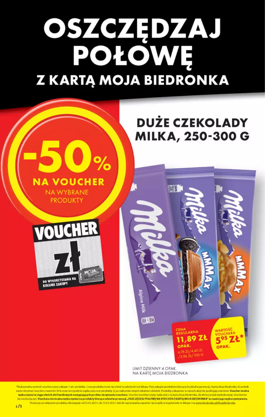 Gazetka promocyjna Biedronka - W tym tygodniu - ważna 11.03 do 17.03.2021 - strona 4 - produkty: Dron, Fa, Milka, Noż, Por