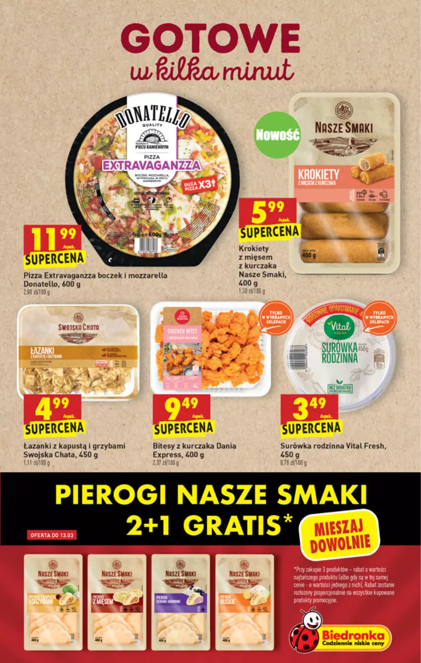 Gazetka promocyjna Biedronka - W tym tygodniu - ważna 11.03 do 17.03.2021 - strona 45 - produkty: Boczek, Kapustą, Kurczak, Mozzarella, Piec, Pizza, Surówka