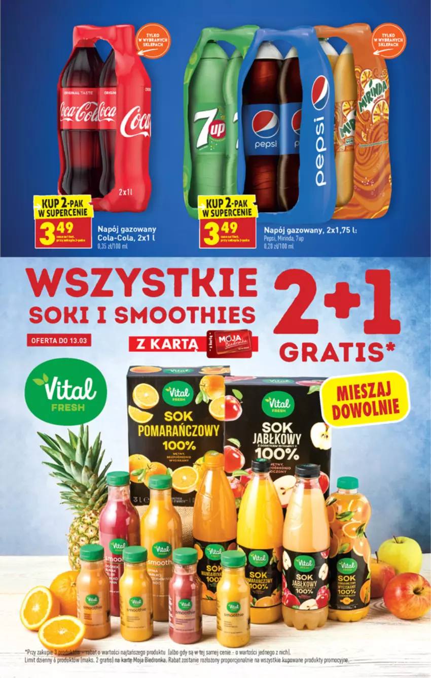 Gazetka promocyjna Biedronka - W tym tygodniu - ważna 11.03 do 17.03.2021 - strona 49 - produkty: Gra, Napój, Napój gazowany, Por, Sok, Sok jabłkowy