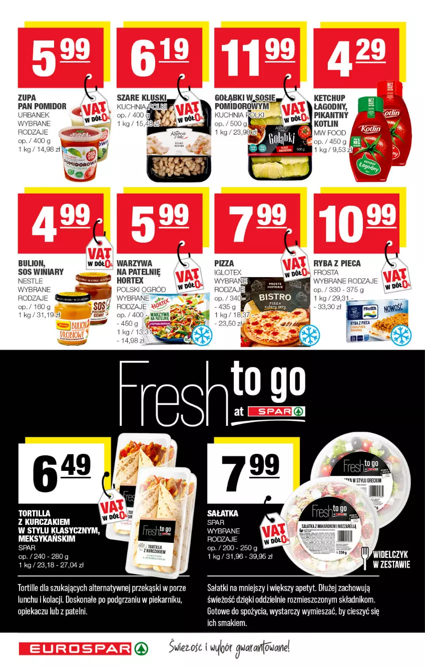 Gazetka promocyjna Spar - EuroSpar - ważna 11.09 do 21.09.2022 - strona 12 - produkty: Bulion, Frosta, Hortex, Ketchup, Koc, Kotlin, Kuchnia, Kurczak, Lion, Ogród, Piec, Piekarnik, Pizza, Rolki, Ryba, Sałat, Sos, Warzywa, Winiary, Zupa