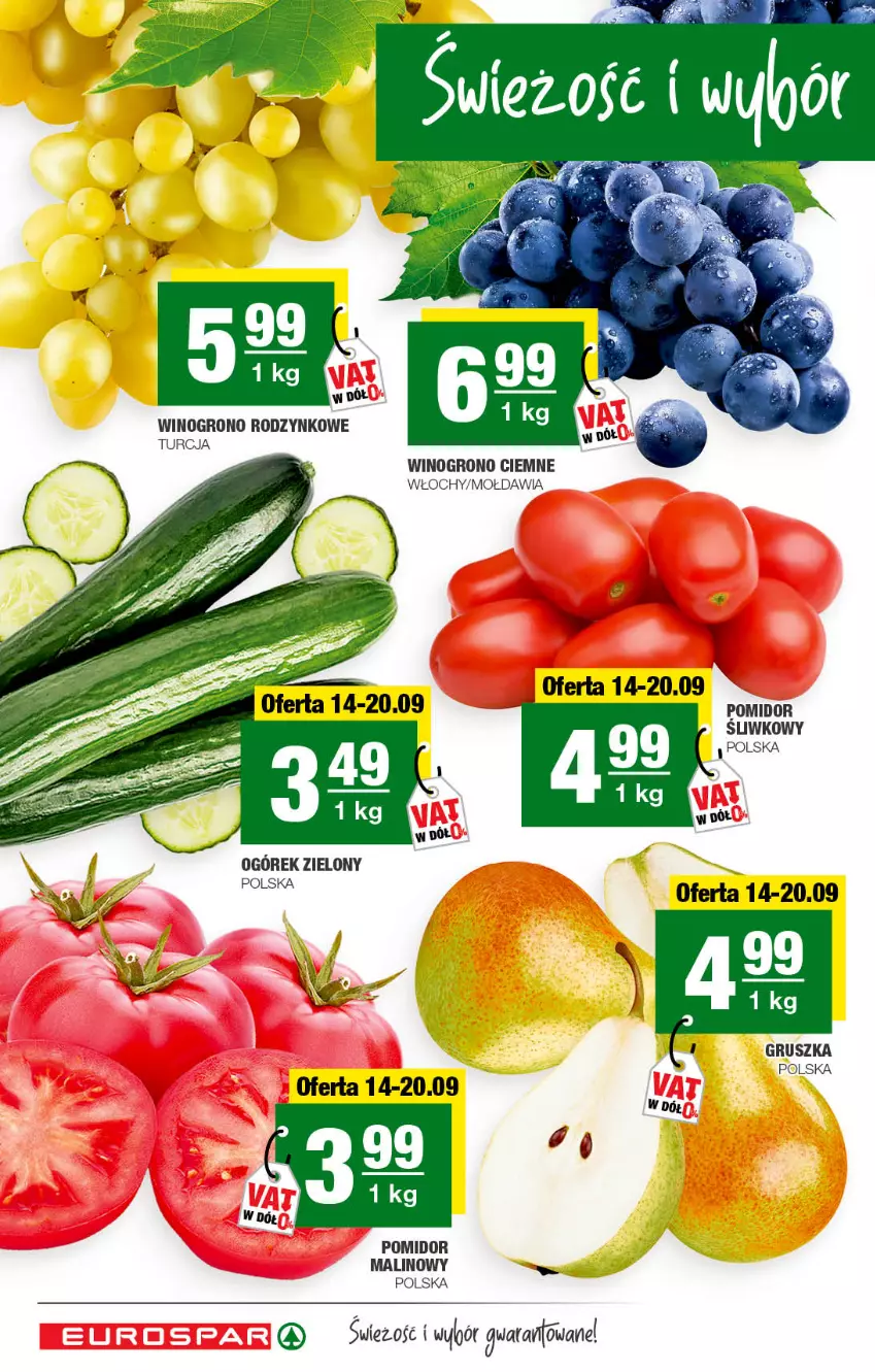 Gazetka promocyjna Spar - EuroSpar - ważna 11.09 do 21.09.2022 - strona 4 - produkty: Ogórek, Pomidor malinowy, Wino