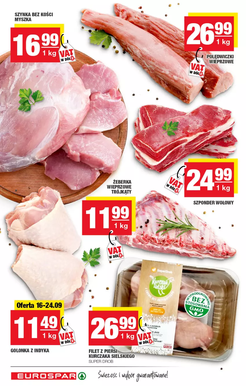 Gazetka promocyjna Spar - EuroSpar - ważna 11.09 do 21.09.2022 - strona 8 - produkty: Golonka z indyka, Kurczak, LG, Mysz, Szynka