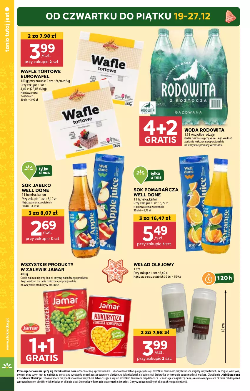 Gazetka promocyjna Stokrotka - Supermarket - ważna 19.12 do 27.12.2024 - strona 8 - produkty: Gra, Mięso, Olej, Owoce, Por, Sok, Wafle, Wafle tortowe, Warzywa, Wkład olejowy, Woda