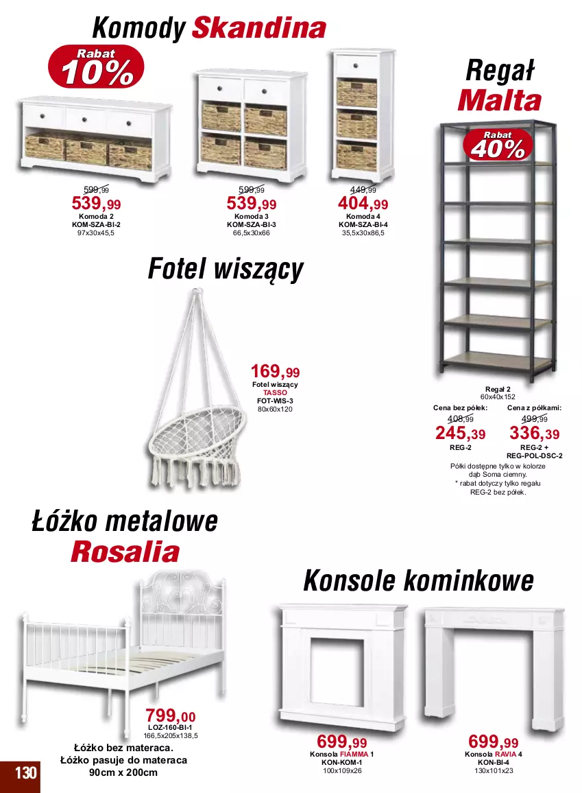 Gazetka promocyjna Bodzio - ważna 01.10 do 31.12.2022 - strona 130 - produkty: Fotel, Komoda, Konsola, Materac, Moda, Półka, Regał, Tera