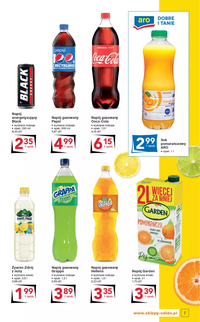 Gazetka promocyjna Odido - Gazetka - ważna 12.08 do 25.08.2022 - strona 7 - produkty: Coca-Cola, Gin, Gra, Grappa, Hellena, Lack, Napój, Napój gazowany, Pepsi, Sok