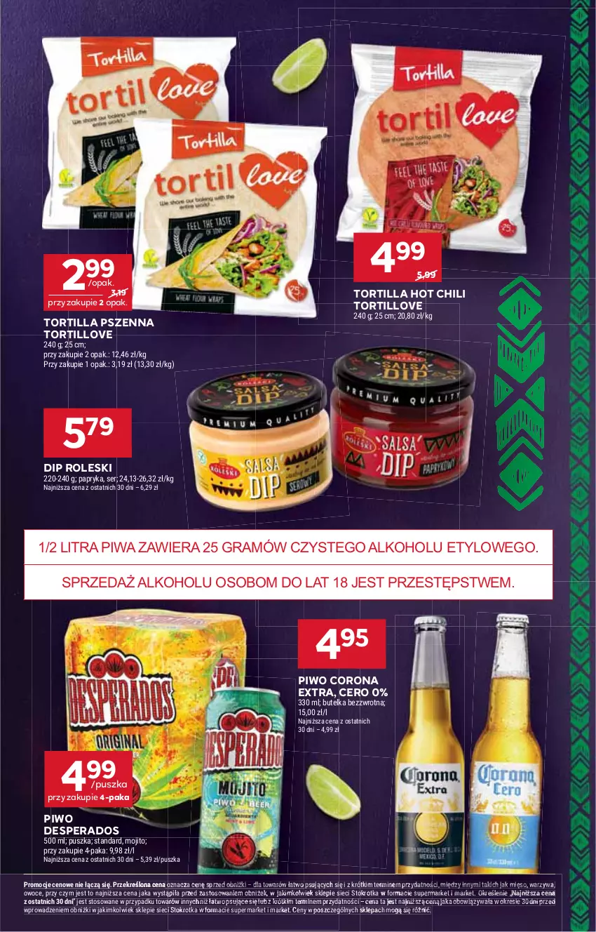 Gazetka promocyjna Stokrotka - Market - ważna 13.11 do 19.11.2025 - strona 15 - produkty: Corona Extra, Desperados, Gra, Mięso, Owoce, Papryka, Piwa, Piwo, Ser, Tortilla, Warzywa
