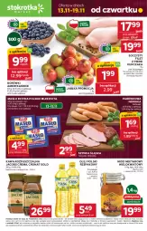 Gazetka promocyjna Stokrotka - Market - Gazetka - ważna od 19.11 do 19.11.2025 - strona 1 - produkty: Kurczak, Warzywa, Kawa rozpuszczalna, Filet z piersi kurczaka, Kawa, Mlekovita, Szynka, Tarczyński, Miód, Owoce, Jacobs, Masło, Olej, Mięso, Nektar, Jabłka, NOWAK, Mleko
