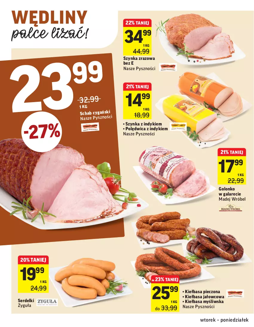 Gazetka promocyjna Intermarche - Świeżo tanio - ważna 02.02 do 09.02.2021 - strona 10 - produkty: Gala, Kiełbasa, Madej Wróbel, Piec, Polędwica, Ser, Serdelki, Szynka