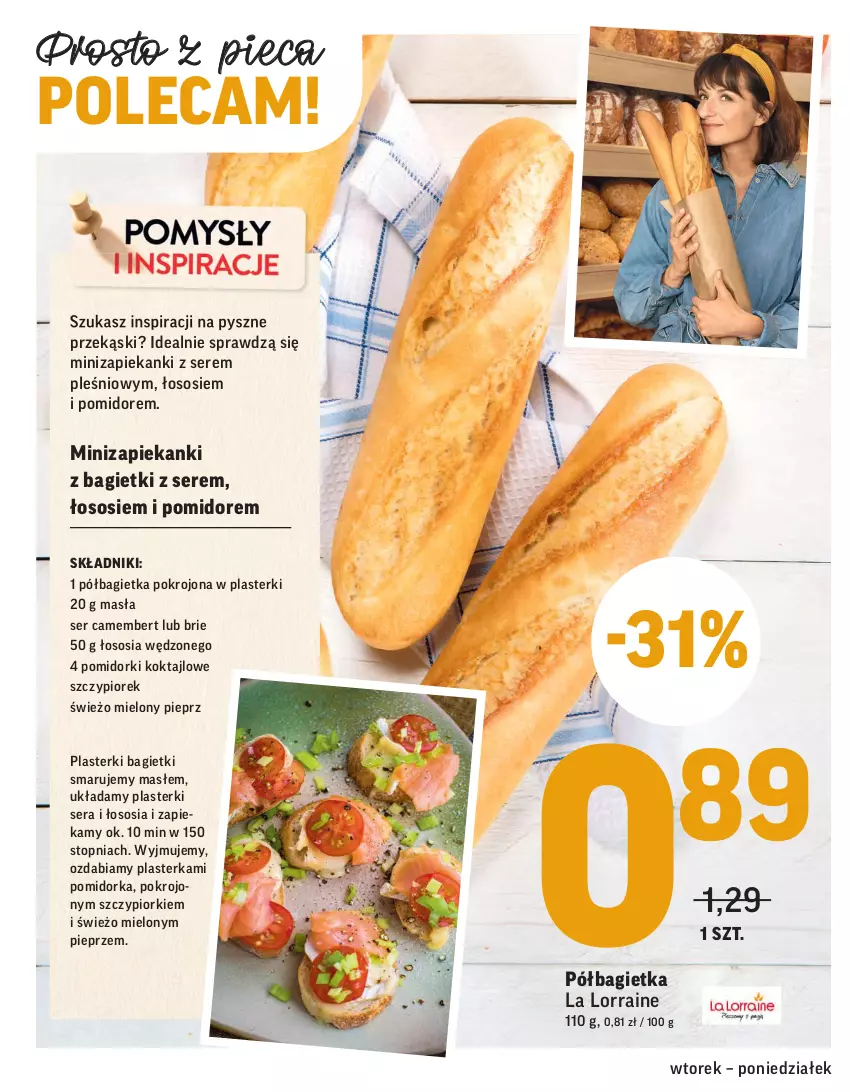 Gazetka promocyjna Intermarche - Świeżo tanio - ważna 02.02 do 09.02.2021 - strona 14 - produkty: Bagietka, Brie, Camembert, Orka, Piec, Pieprz, Plasterki, Półbagietka, Pomidorki, Ser, Sos, Top