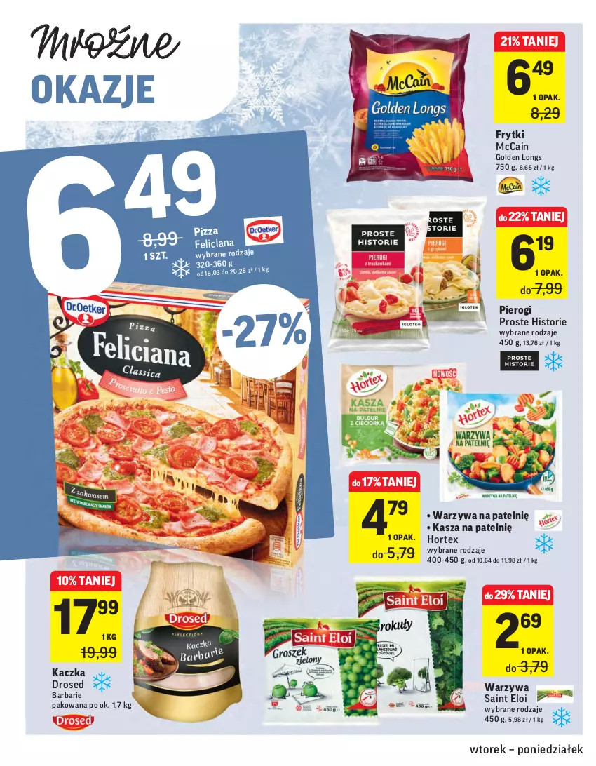 Gazetka promocyjna Intermarche - Świeżo tanio - ważna 02.02 do 09.02.2021 - strona 20 - produkty: Feliciana, Frytki, Hortex, Kaczka, Kasza, McCain, Pierogi, Pizza, Warzywa