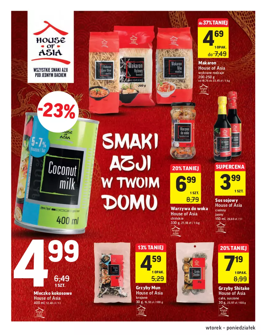 Gazetka promocyjna Intermarche - Świeżo tanio - ważna 02.02 do 09.02.2021 - strona 30 - produkty: Grzyby, Grzyby mun, House of Asia, Kokos, Makaron, Mleczko, Sos, Sos sojowy, Warzywa, Warzywa do woka