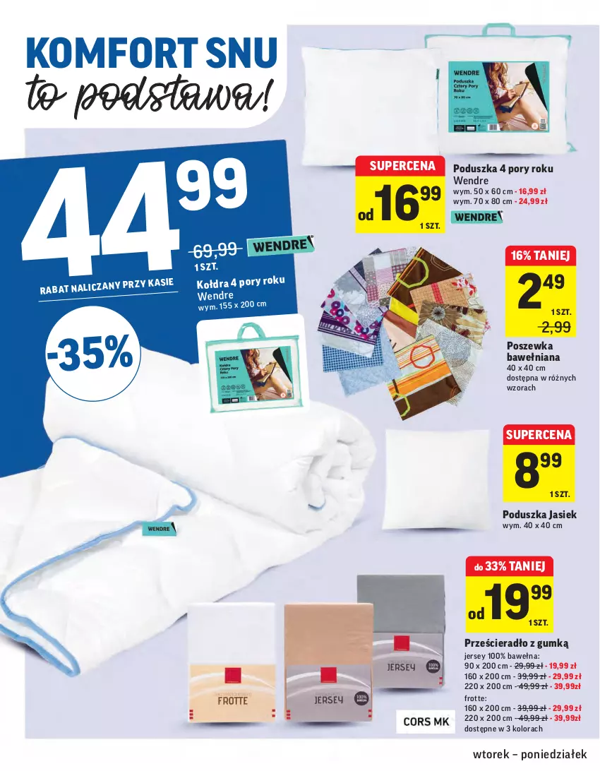 Gazetka promocyjna Intermarche - Świeżo tanio - ważna 02.02 do 09.02.2021 - strona 36 - produkty: Poduszka, Por, Poszewka, Prześcieradło, Wełna