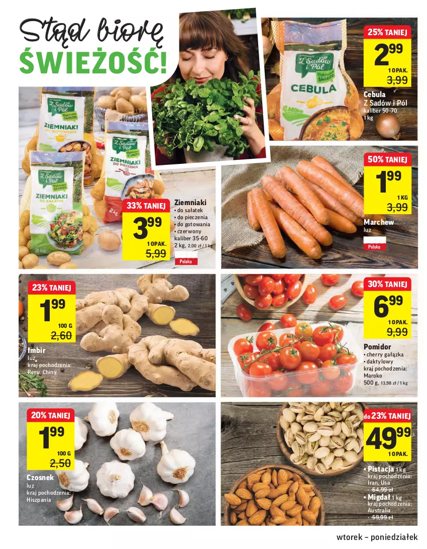 Gazetka promocyjna Intermarche - Świeżo tanio - ważna 02.02 do 09.02.2021 - strona 6 - produkty: Cebula, Czosnek, Imbir, Piec, Sałat, Ziemniaki