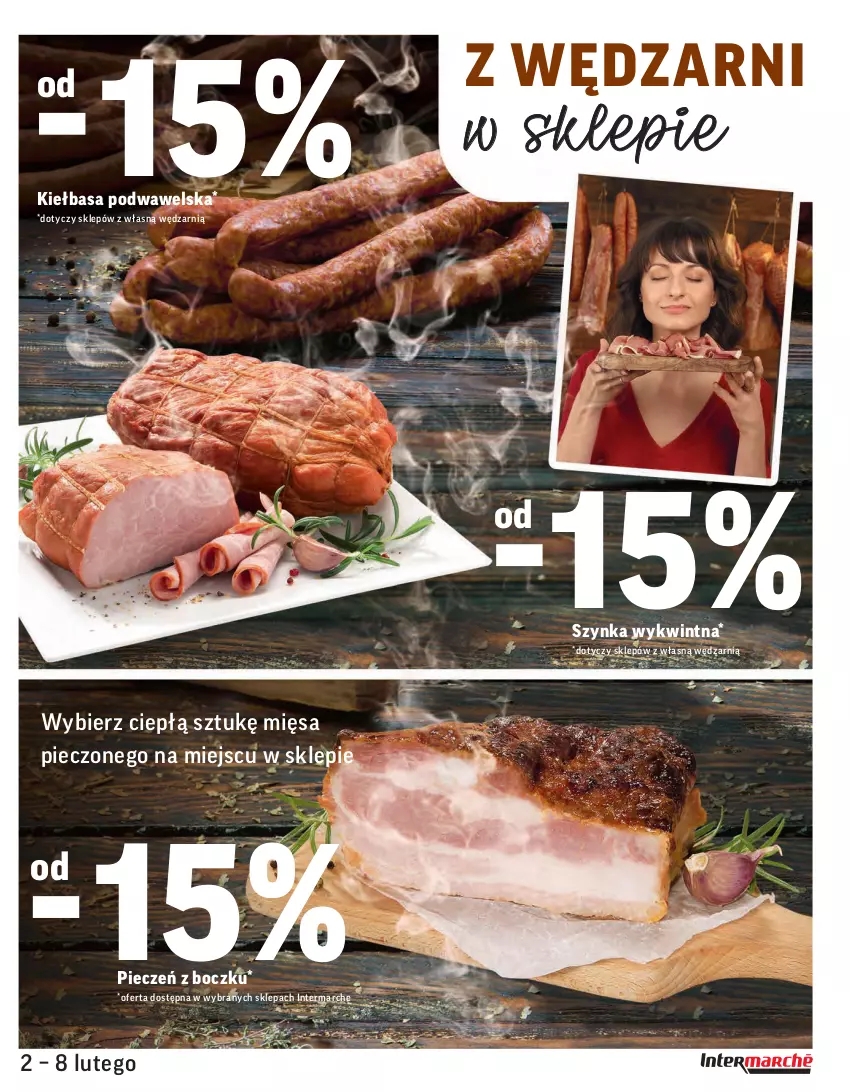 Gazetka promocyjna Intermarche - Świeżo tanio - ważna 02.02 do 09.02.2021 - strona 9 - produkty: Kiełbasa, Kiełbasa podwawelska, Piec, Szynka, Wawel