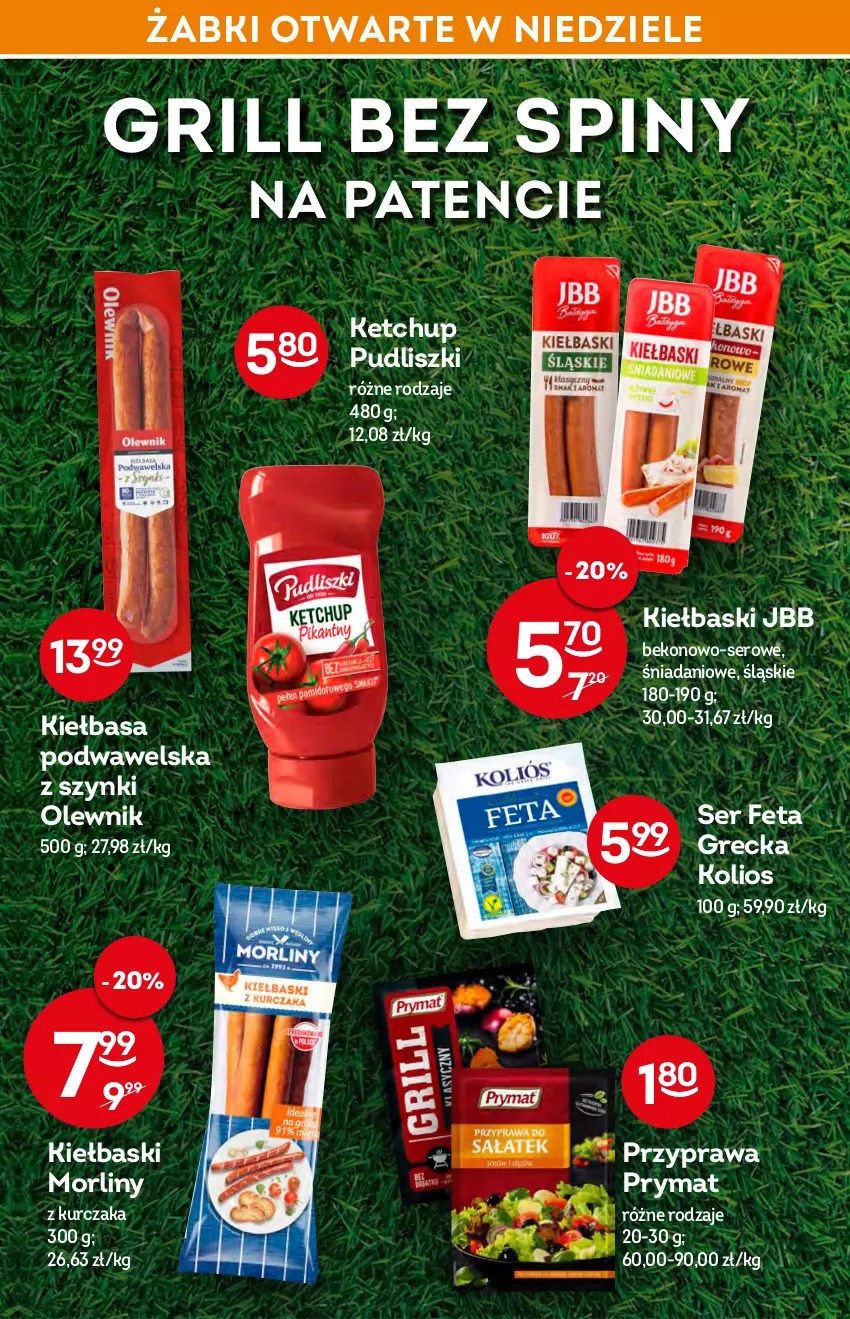 Gazetka promocyjna Żabka - ważna 18.05 do 24.05.2022 - strona 11 - produkty: Beko, Danio, Feta, Grill, Ketchup, Kiełbasa, Kiełbasa podwawelska, Kurczak, Morliny, Olewnik, Prymat, Pudliszki, Ser, Wawel