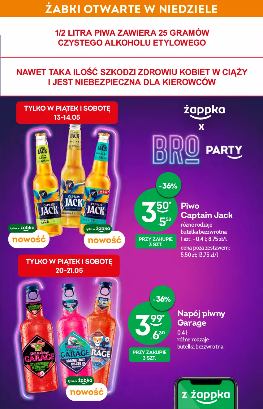 Gazetka promocyjna Żabka - ważna 18.05 do 24.05.2022 - strona 17 - produkty: Captain Jack, Gra, Napój, Piec, Piwa, Piwo