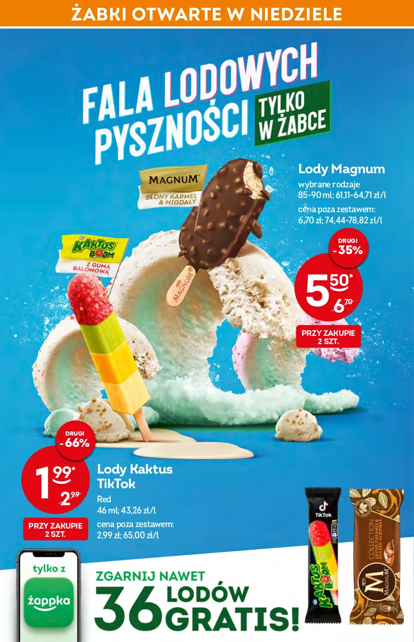 Gazetka promocyjna Żabka - ważna 18.05 do 24.05.2022 - strona 4 - produkty: Kaktus, Lody