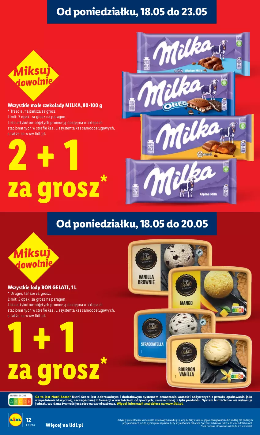 Gazetka promocyjna Lidl - Gazetka ważna od 18.05 do 20.05 - ważna 18.05 do 20.05.2026 - strona 12 - produkty: Lody, Milka