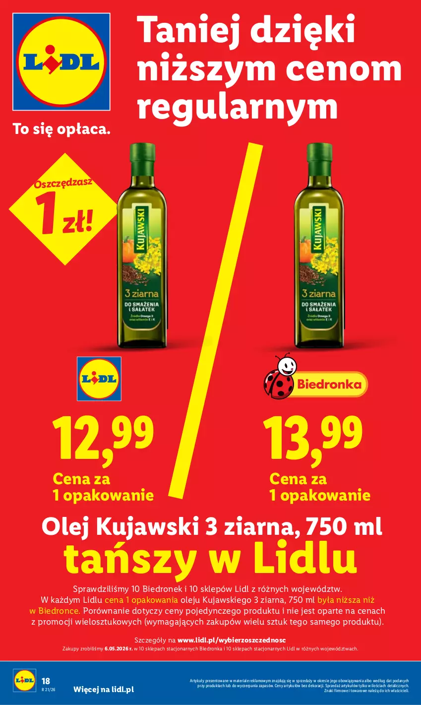 Gazetka promocyjna Lidl - Gazetka ważna od 18.05 do 20.05 - ważna 18.05 do 20.05.2026 - strona 18 - produkty: Dron, Kujawski, Olej, Por