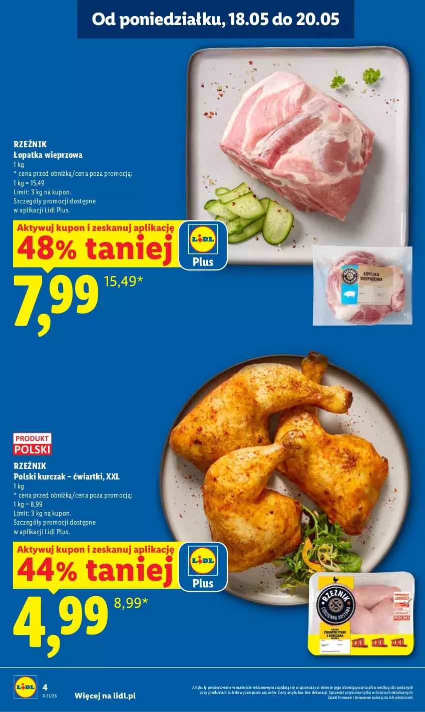 Gazetka promocyjna Lidl - Gazetka ważna od 18.05 do 20.05 - ważna 18.05 do 20.05.2026 - strona 4 - produkty: Kurczak