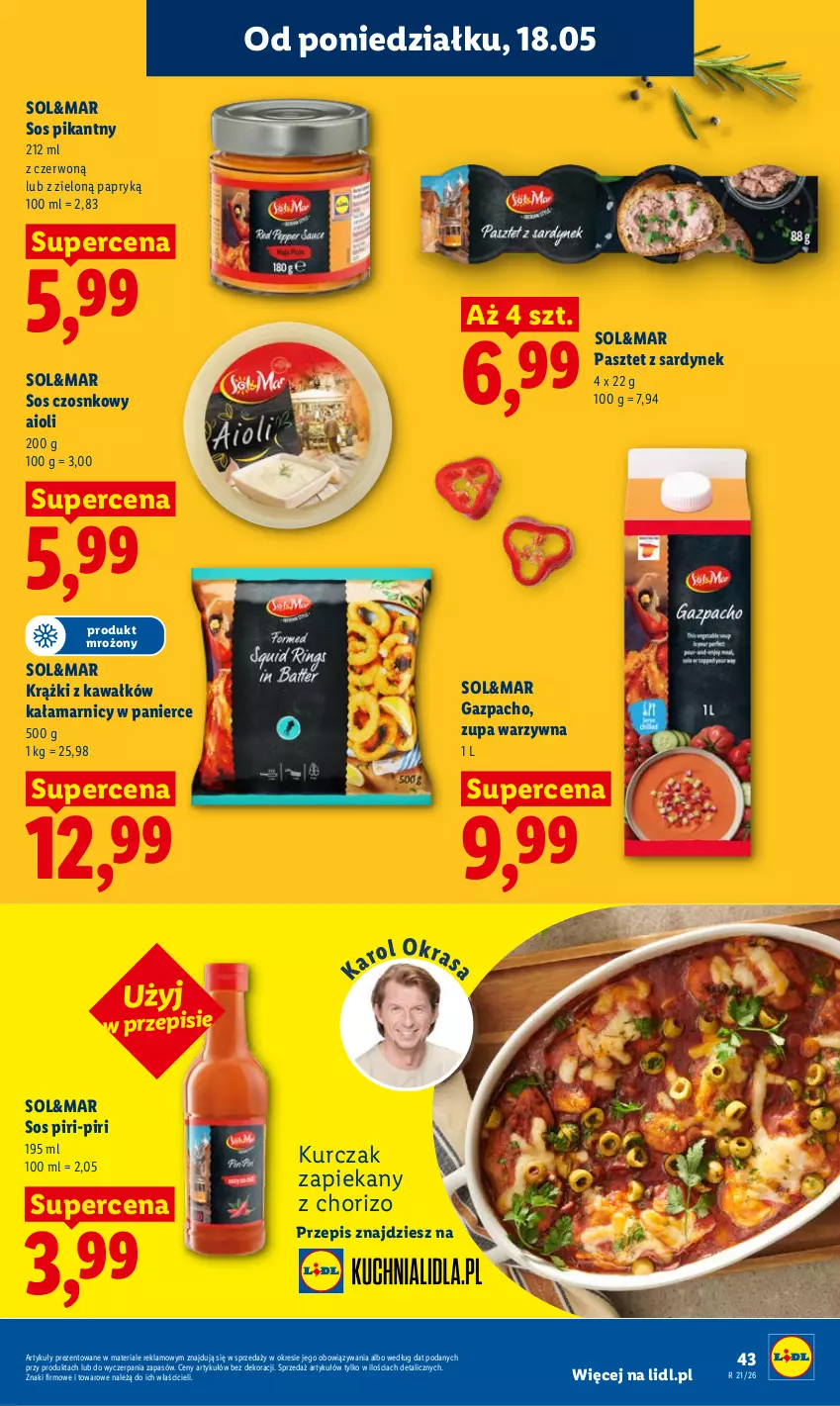 Gazetka promocyjna Lidl - Gazetka ważna od 18.05 do 20.05 - ważna 18.05 do 20.05.2026 - strona 43 - produkty: Kawa, Kurczak, Pasztet, Sos, Sos czosnkowy, Zupa