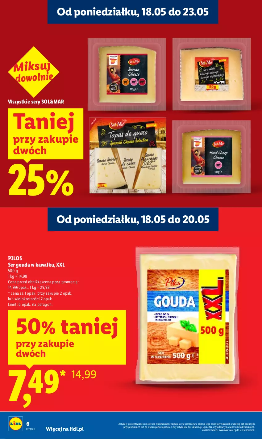 Gazetka promocyjna Lidl - Gazetka ważna od 18.05 do 20.05 - ważna 18.05 do 20.05.2026 - strona 6 - produkty: Gouda, Kawa, Pilos, Ser