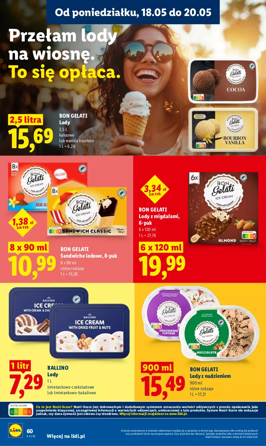 Gazetka promocyjna Lidl - Gazetka ważna od 18.05 do 20.05 - ważna 18.05 do 20.05.2026 - strona 62 - produkty: Bourbon, Kakao, Lody